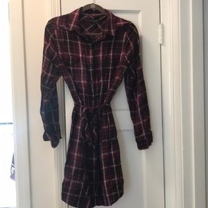 Cute plad shirt dress